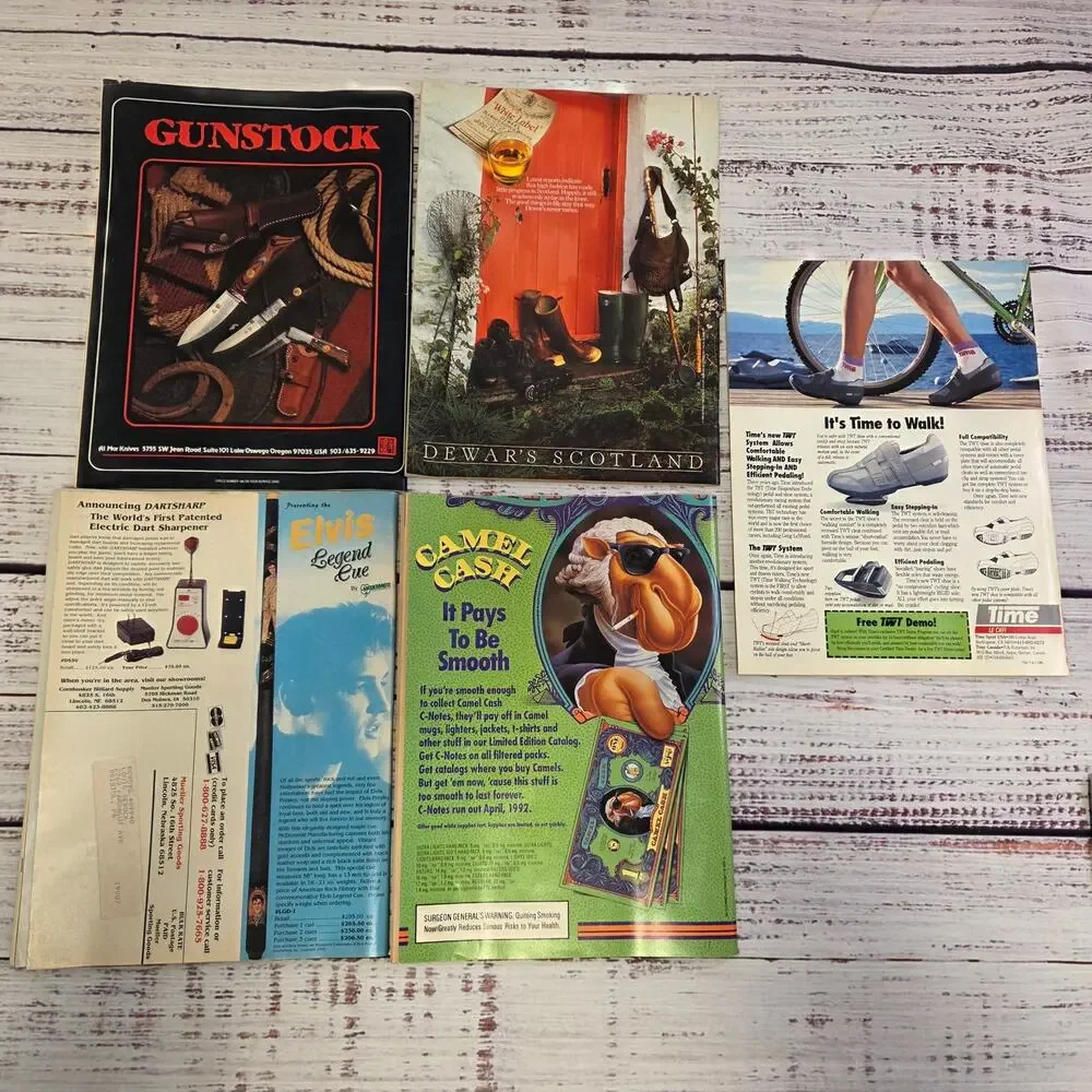 Vintage Magazine Lot 5 Discover National Lampoon Knives Bicycle Guide 1990s